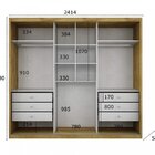 Guarda Roupa Casal Com Espelho 3 Portas De Correr 6 Gavetas P