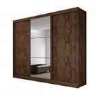 Guarda Roupa Casal Com Espelho 3 Portas De Correr 6 Gavetas S