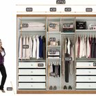 Guarda-roupa Casal Com Espelho 3 Portas De Correr 8 Gavetas G