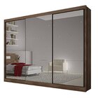 Guarda-roupa Casal Com Espelho 3 Portas De Correr 8 Gavetas G