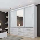 Guarda Roupa Casal Com Espelho 3 Portas De Correr 9 Gavetas 1