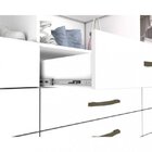 Guarda-roupa Casal Com Espelho 3 Portas De Correr 9 Gavetas C