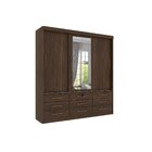 Guarda Roupa Casal Com Espelho 3 Portas De Correr 9 Gavetas C