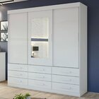 Guarda-roupa Casal Com Espelho 3 Portas De Correr 9 Gavetas H