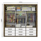 Guarda Roupa Casal Com Espelho 3 Portas De Correr Anjos  Demo