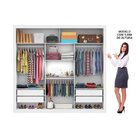 Guarda-roupa Casal Com Espelho 3 Portas De Correr Bahia Branco