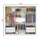Guarda-roupa Casal Com Espelho 3 Portas De Correr Bahia Branco