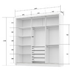 Guarda Roupa Casal Com Espelho 3 Portas De Correr Champ Belma