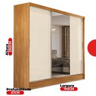 Guarda-roupa Casal Com Espelho 3 Portas De Correr E 4 Gavetas