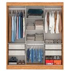 Guarda-roupa Casal Com Espelho 3 Portas De Correr E 4 Gavetas