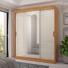 Guarda-roupa Casal Com Espelho 3 Portas De Correr E 4 Gavetas