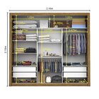Guarda Roupa Casal Com Espelho 3 Portas De Correr Ilheus Plus