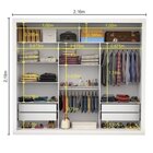 Guarda-roupa Casal Com Espelho 3 Portas De Correr Ilheus Prem