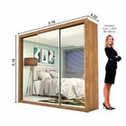 Guarda Roupa Casal Com Espelho 3 Portas De Correr Ilheus Prem