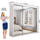 Guarda-roupa Casal Com Espelho 3 Portas De Correr Isabela Mas