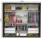 Guarda-roupa Casal Com Espelho 3 Portas De Correr Isabela Mas