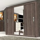 Guarda-roupa Casal Com Espelho 3 Portas De Correr Lara Espres