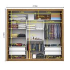 Guarda Roupa Casal Com Espelho 3 Portas De Correr Lotse Cinam