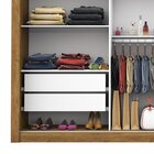 Guarda Roupa Casal Com Espelho 3 Portas De Correr Lotse Cinam