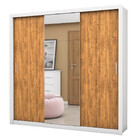 Guarda Roupa Casal Com Espelho 3 Portas De Correr Luna Plus C