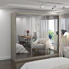 Guarda-roupa Casal Com Espelho 3 Portas De Correr Mdfmm774e3