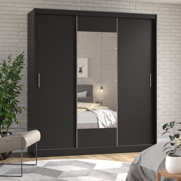 Guarda-roupa Casal Com Espelho 3 Portas De Correr Muriqui Max