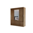 Guarda Roupa Casal Com Espelho 3 Portas De Correr Nice Luxo