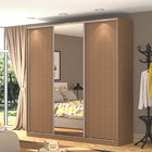 Guarda Roupa Casal Com Espelho 3 Portas De Correr Rc3003 Nova