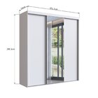 Guarda-roupa Casal Com Espelho 3 Portas De Correr Rc3105 Bran