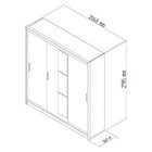 Guarda-roupa Casal Com Espelho 3 Portas De Correr Rubi Deciba