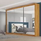 Guarda Roupa Casal Com Espelho 3 Portas De Correr Toronto Móv