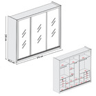 Guarda Roupa Casal Com Espelho 3 Portas De Correr Toronto Móv