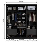 Guarda Roupa Casal Com Espelho 3 Portas Em Perfect Lugano  Pr