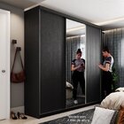 Guarda Roupa Casal Com Espelho 3 Portas Em Perfect Lugano  Pr