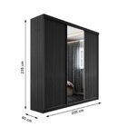 Guarda Roupa Casal Com Espelho 3 Portas Em Perfect Lugano  Pr