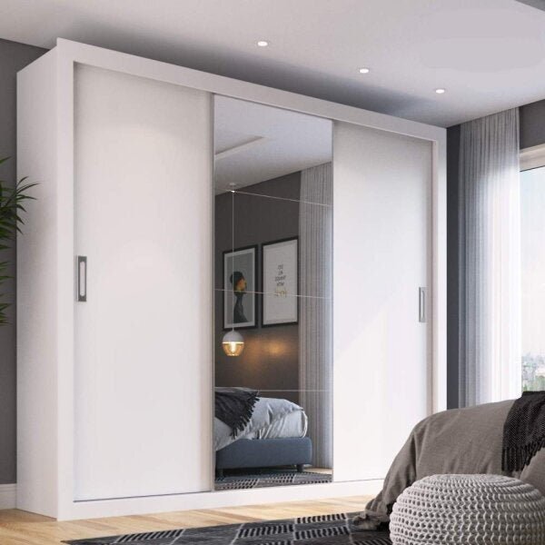 Guarda-roupa Casal Com Espelho 3 Portas Fantástico Gold Espre