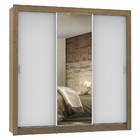 Guarda Roupa Casal com Espelho 3 Portas Madesa Lyon