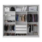 Guarda Roupa Casal Com Espelho 3 Portas Terrazo Mdf Bp Yescas