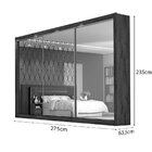 Guarda-roupa Casal Com Espelho 3 Portas Toronto Braúna