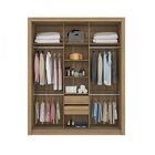 Guarda-roupa Casal Com Espelho 3 Portas Vero  Amendola/off Wh