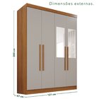Guarda-roupa Casal Com Espelho 4 Portas 2 Gavetas França