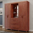 Guarda Roupa Casal Com Espelho 4 Portas 3 Gavetas Bronze Fine