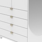 Guarda-roupa Casal Com Espelho 4 Portas 4 Gavetas 100% Mdf Lo