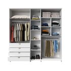 Guarda-roupa Casal Com Espelho 4 Portas 4 Gavetas 100% Mdf Lo