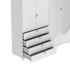 Guarda-roupa Casal Com Espelho 4 Portas 4 Gavetas 100% Mdf Lo