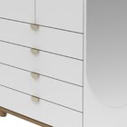 Guarda-roupa Casal Com Espelho 4 Portas 4 Gavetas 100% Mdf Lo