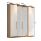 Guarda Roupa Casal Com Espelho 4 Portas 4 Gavetas Berlim Bran