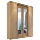 Guarda Roupa Casal Com Espelho 4 Portas 4 Gavetas Berlim Cedr