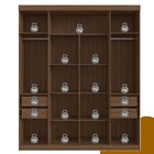 Guarda Roupa Casal Com Espelho 4 Portas 4 Gavetas Berlim Nogu