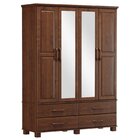 Guarda Roupa Casal Com Espelho 4 Portas 4 Gavetas Ouro Finest